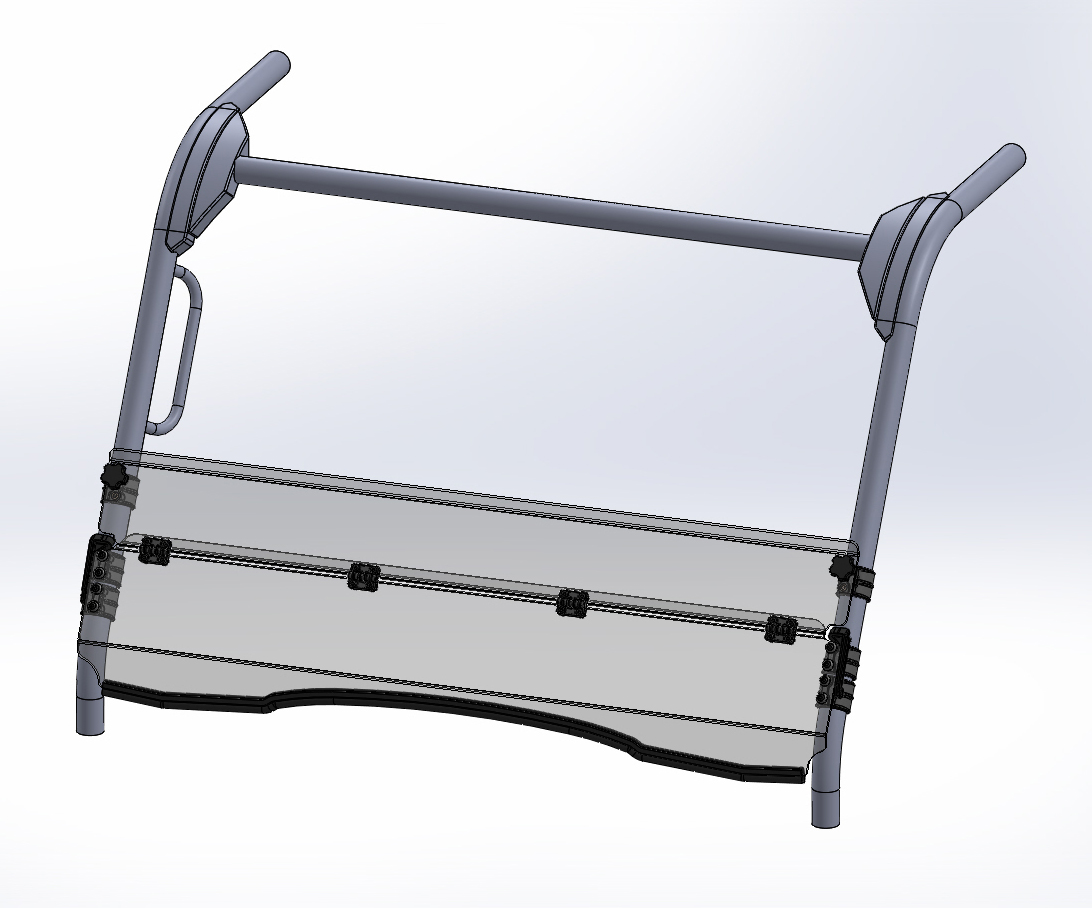 KAWASAKI MULE MX HALF FOLDING WINDSHIELD